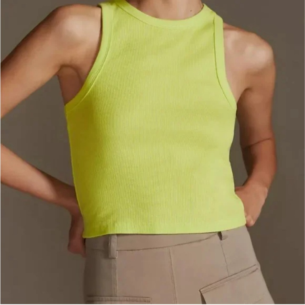 Maeve for Anthropologie lime green tank NWT XS